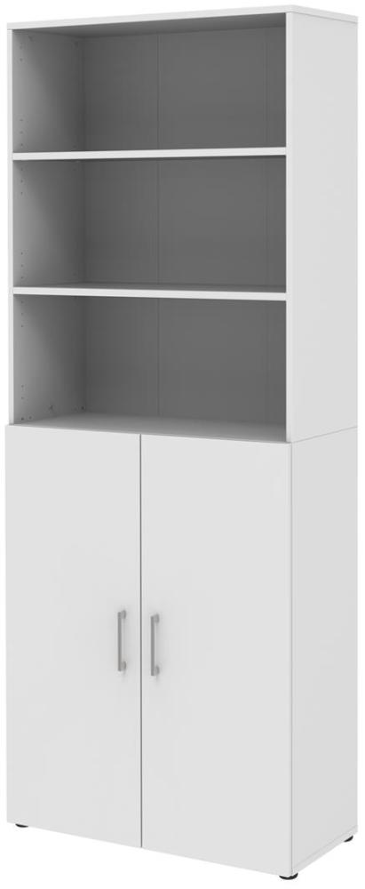 Aktenschrank in Weiß - 80x212,5x34,4cm (BxHxT) Bild 1