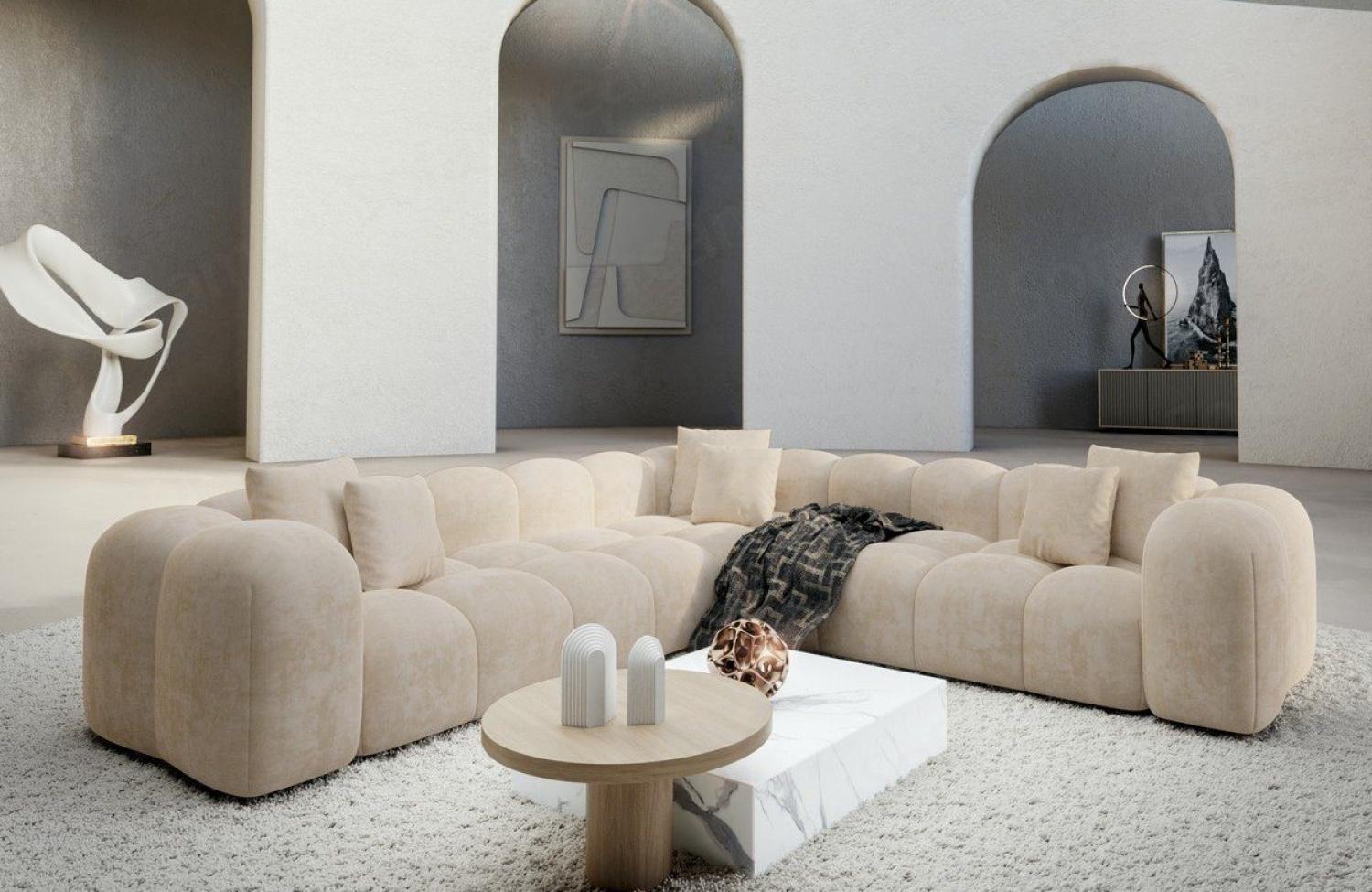 Sofa Dreams Ecksofa Design Stoff Samtstoff Couch Formentera L Form Stoffsofa, Loungesofa Bild 1