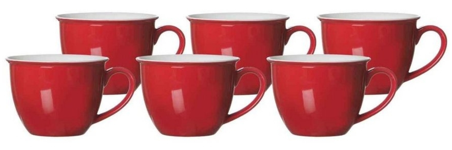 Ritzenhoff & Breker DOPPIO Milchkaffeetasse 350 ml rot 6er Set Bild 1