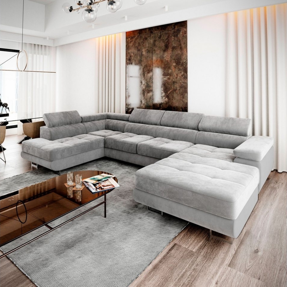 Masseno Ecksofa CASONE mit Schlaffunktion U-Form, Sofa mit Bettkasten Bild 1