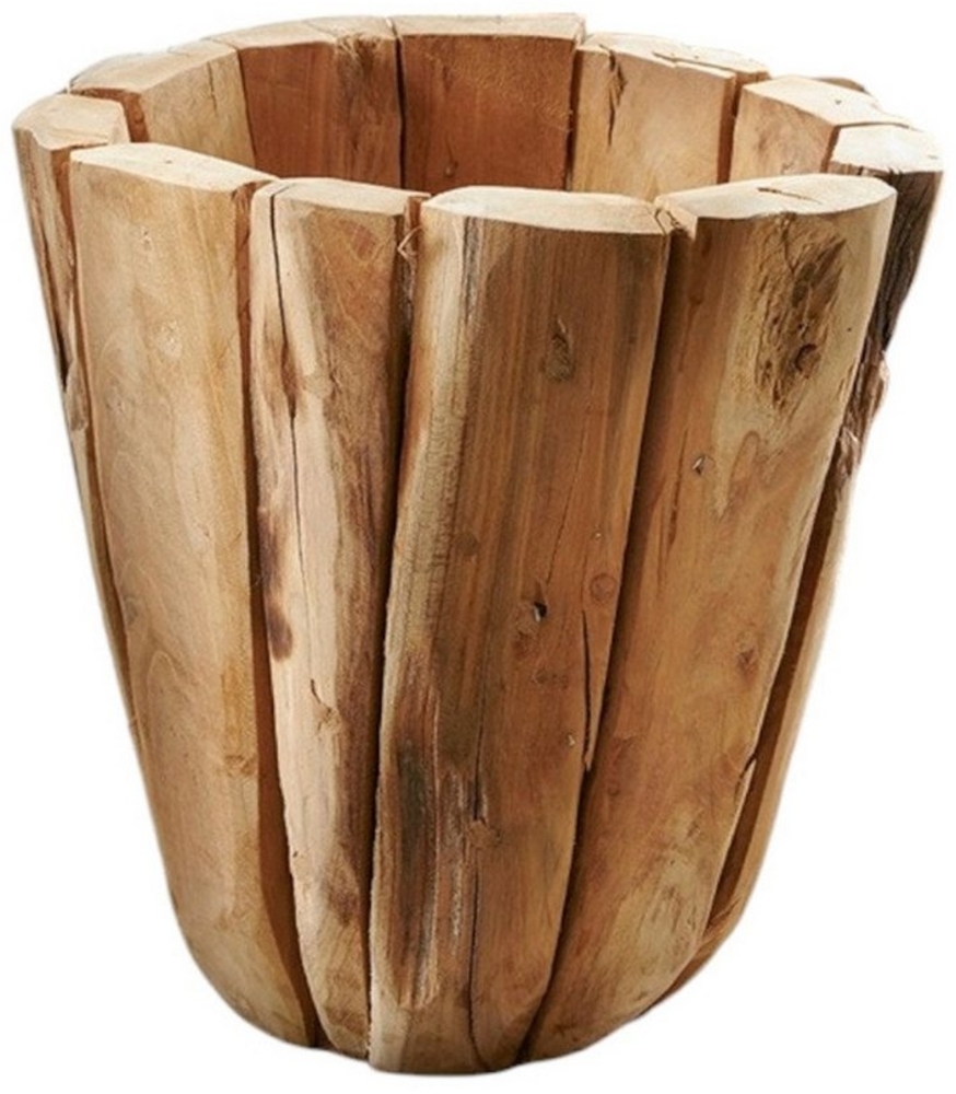 Deko-Holztopf 60cm "Rustic" Teak Bild 1