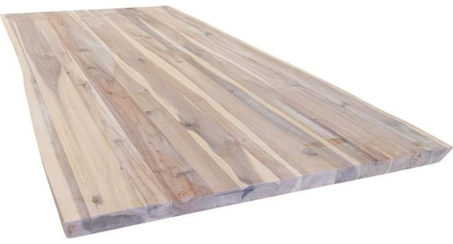 Tischplatte Live Edge Akazie massiv mit natürlicher Kante 200 x 90 x 38 mm Bild 1