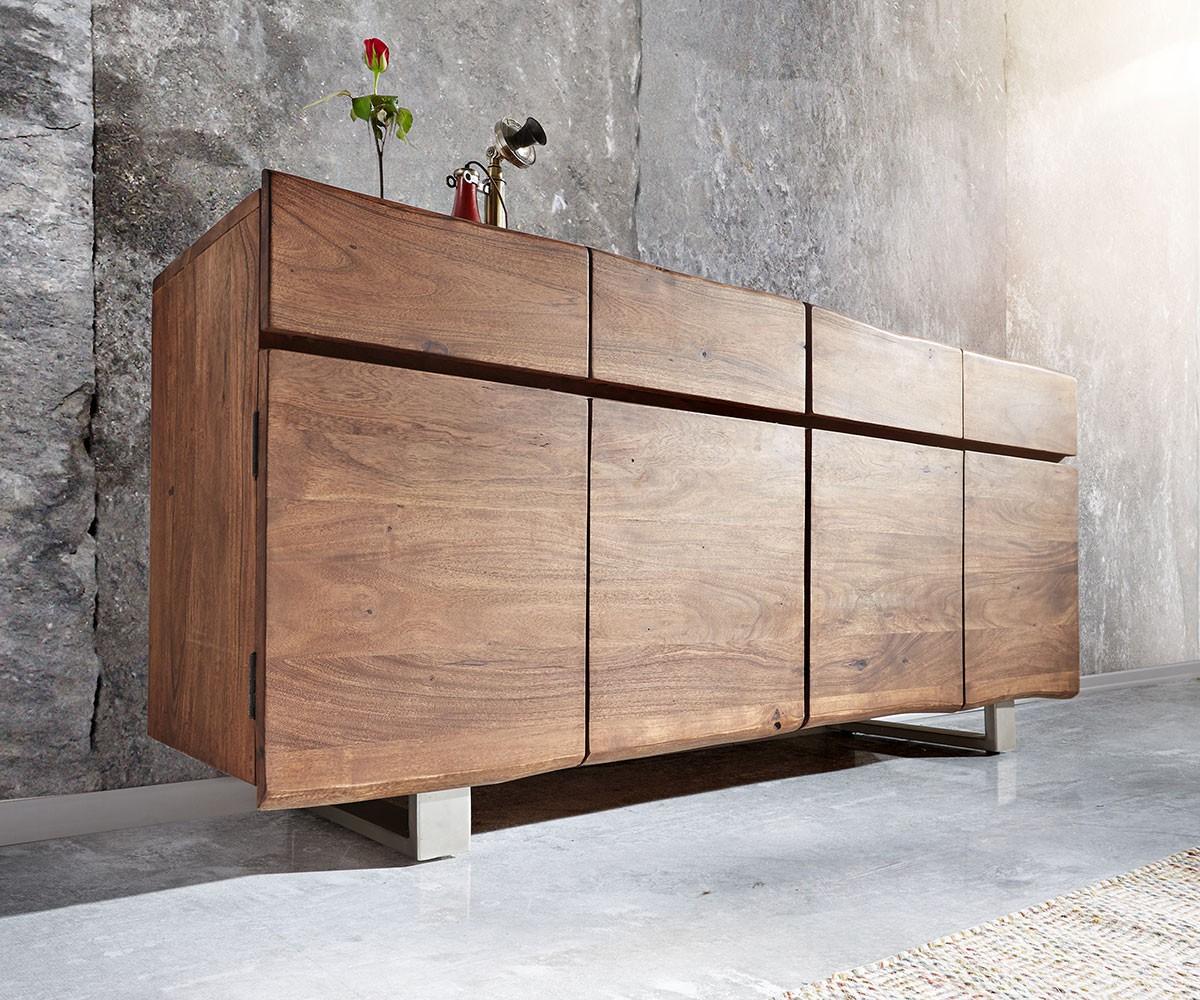 Sideboard Live-Edge 172 cm Akazie Braun 4 Türen 4 Schübe Bild 1