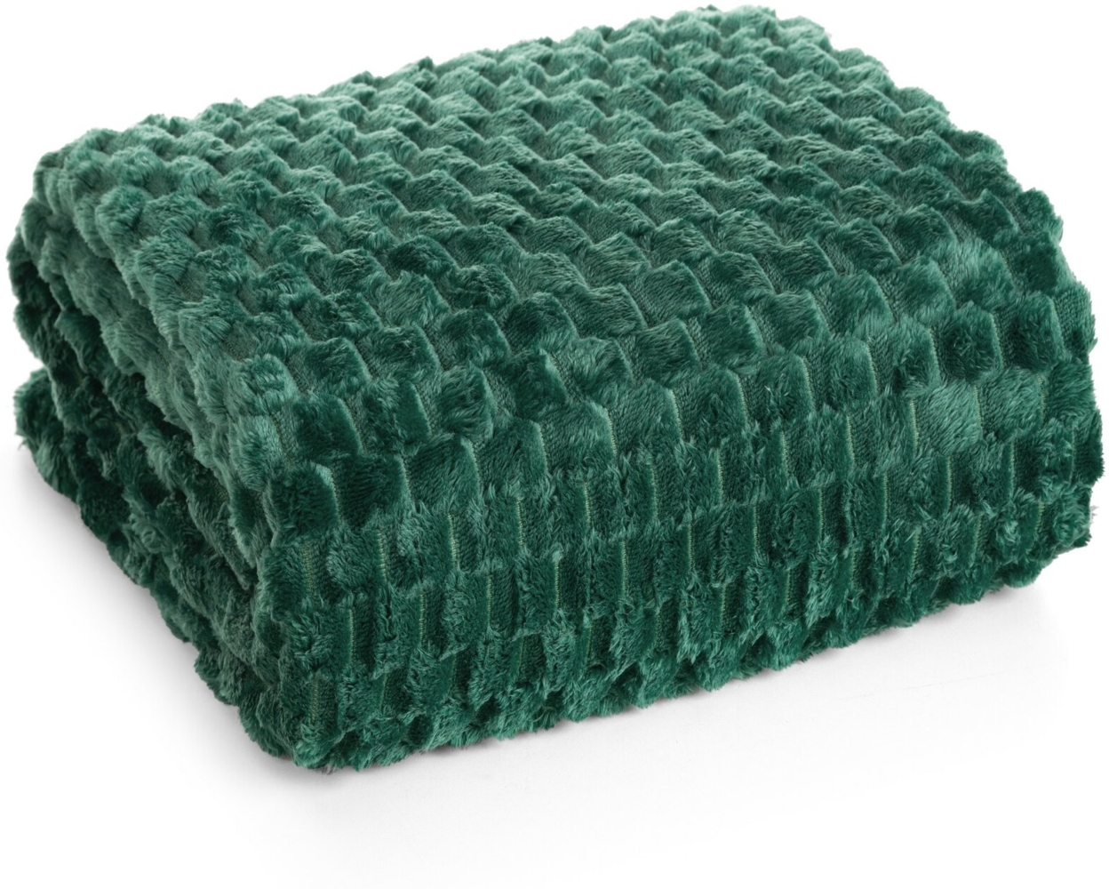 Wohndecke Kuscheldecke Decke MICROFASER Sofadecke Tagesdecke CINDY6 170X210 cm dunkelgrün Bild 1