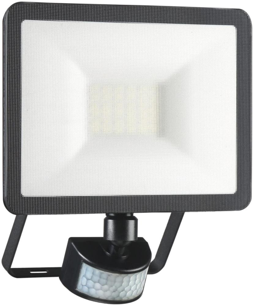 LED Flutlichtstrahler mit Bewegungsmelder Schwarz, 20 Watt, IP54 Bild 1