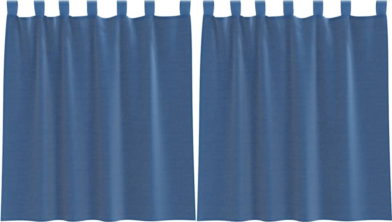 vidaXL Voile Vorhänge mit Stangentaschen 2 Stk. Königsblau 4102211 Bild 1