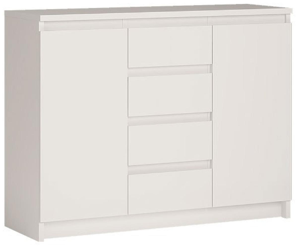 Kommode Armadio Sideboard 109 x 35 x 85 cm weiß grifflos Bild 1