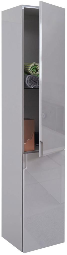 Hängeschrank HWC-B19 Hochglanz 150x30cm ~ grau Bild 1