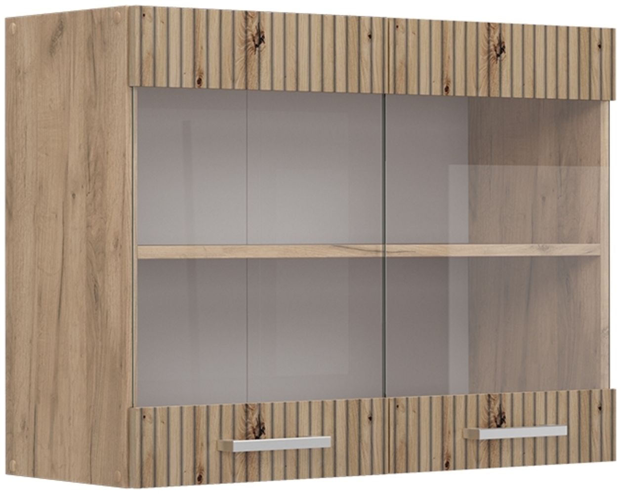 Küchenglasschrank R-Line Artisan-Eiche 80 cm Vicco Bild 1