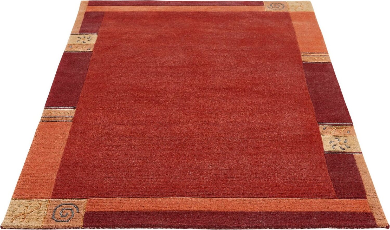 LUXOR living Wollteppich India, rechteckig, Höhe: 20 mm, reine Wolle, handgeknüpft, mit Bordüre, auch als Läufer Bild 1