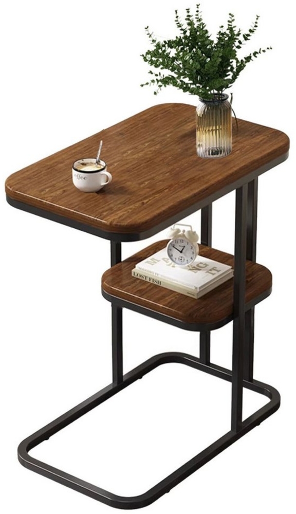 SURFOU Beistelltisch Couch Sofatisch Side Table C Form Kaffeetisch, Wohnzimmer Couchtisch Klein Laptop Tisch, Sofatisch Schlafzimmer Bild 1