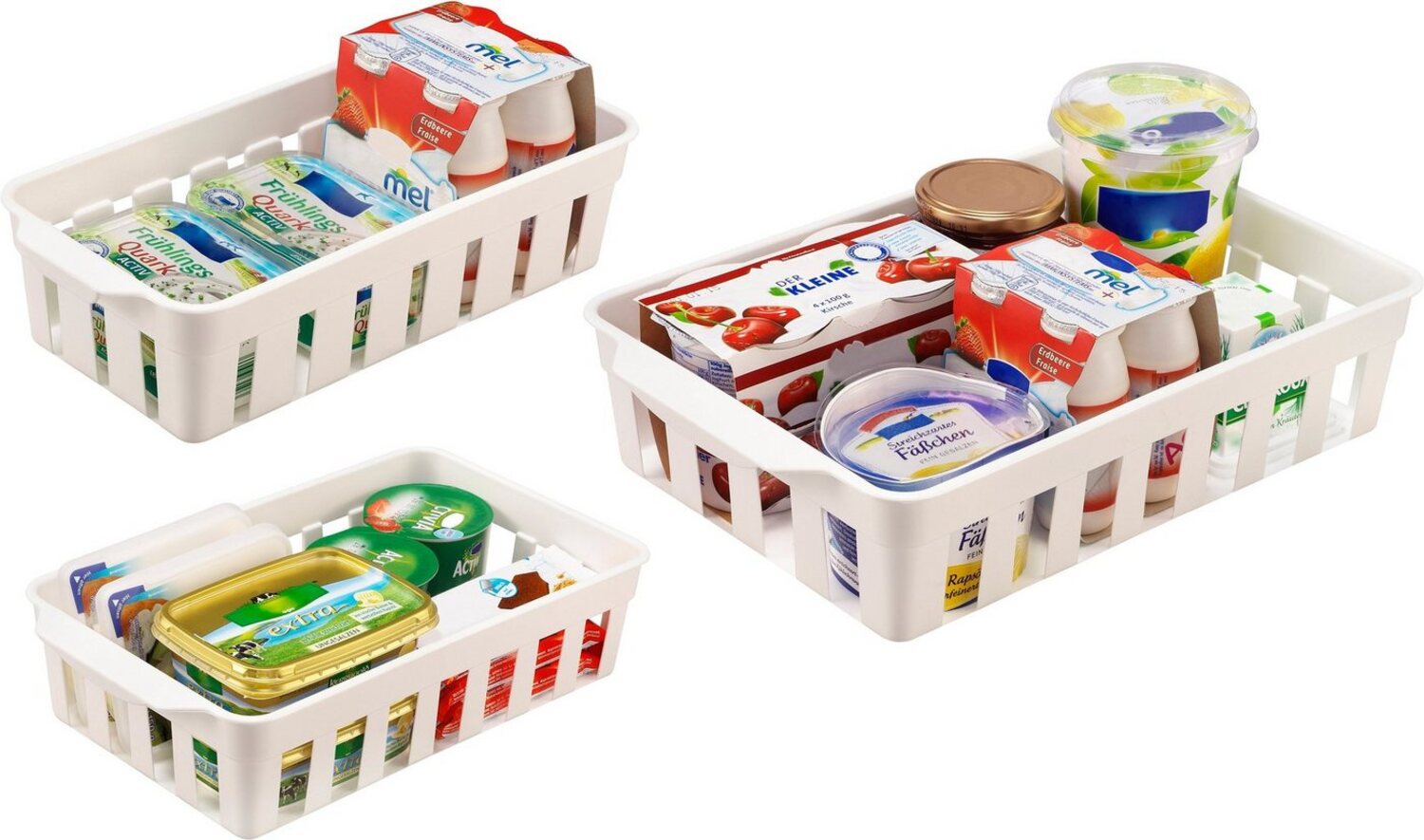 Ruco Aufbewahrungssystem, Kunststoff, (Set, 6-tlg), für den Kühlschrank, Kunststoff, je 2 Körbe in 3 verschiedenen Größen Bild 1