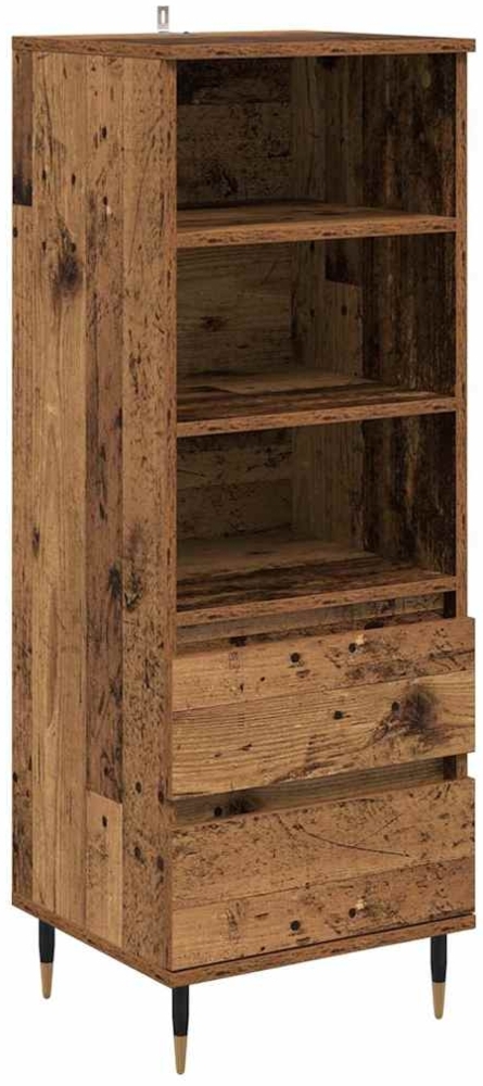vidaXL Highboard mit Schubladen Altholz 40 x 36 x 110 cm Holzwerkstoff 882732 Bild 1