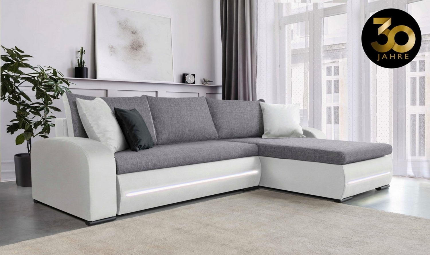COLLECTION AB Ecksofa Wind L-Form, inkl. Schlaffunktion und Bettkasten, frei im Raum stellbar Bild 1