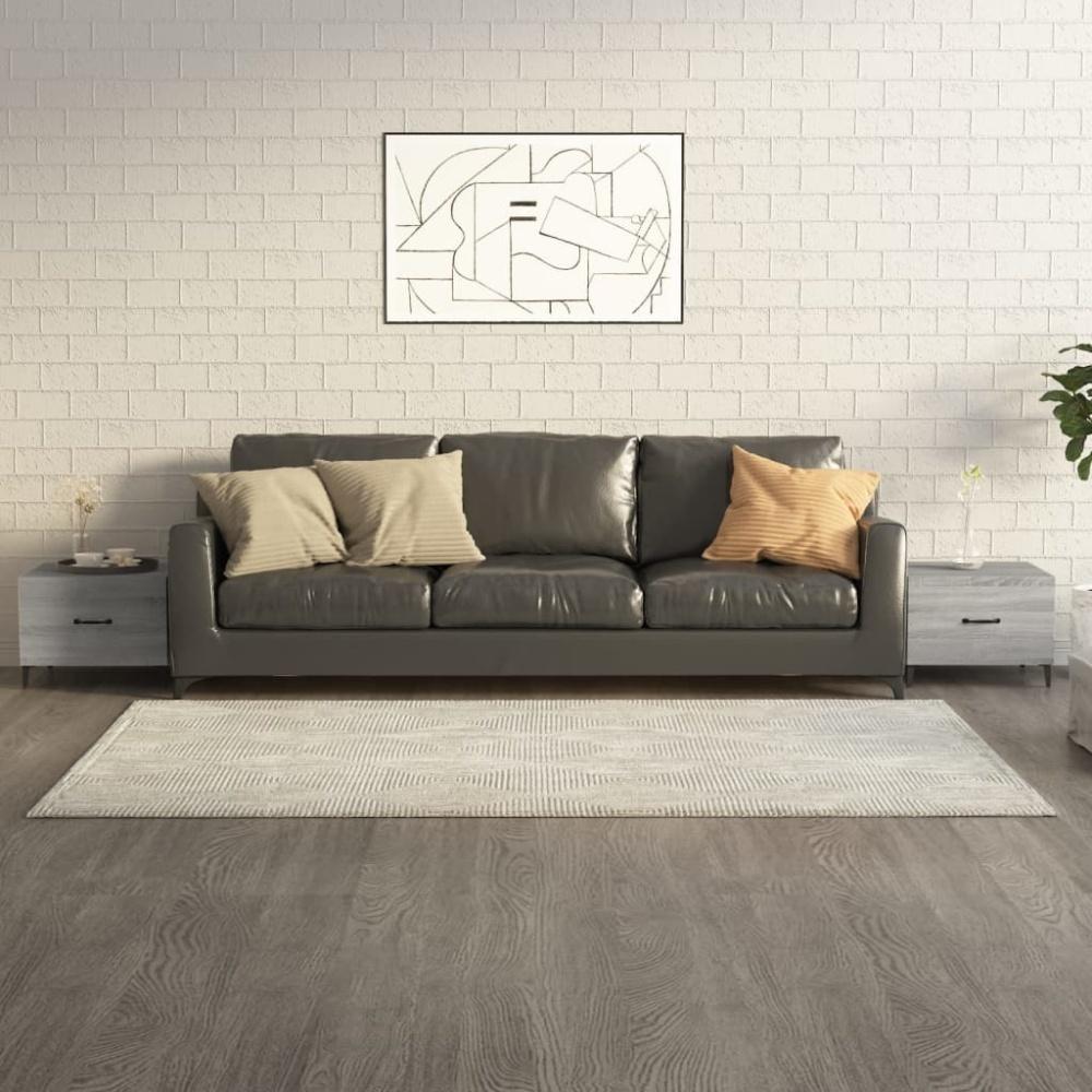 vidaXL Couchtische mit Metallbeinen 2 Stk. Grau Sonoma 50x50x40 cm 817540 Bild 1