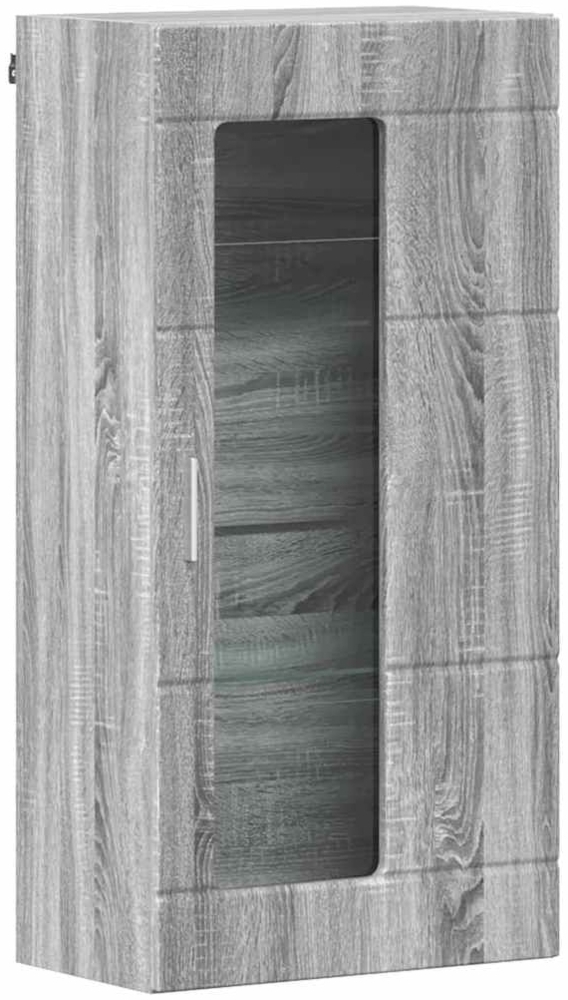 vidaXL Wandmontierter Schrank mit Regal Grau Sonoma 55 x 29 x 100 cm 880227 Bild 1