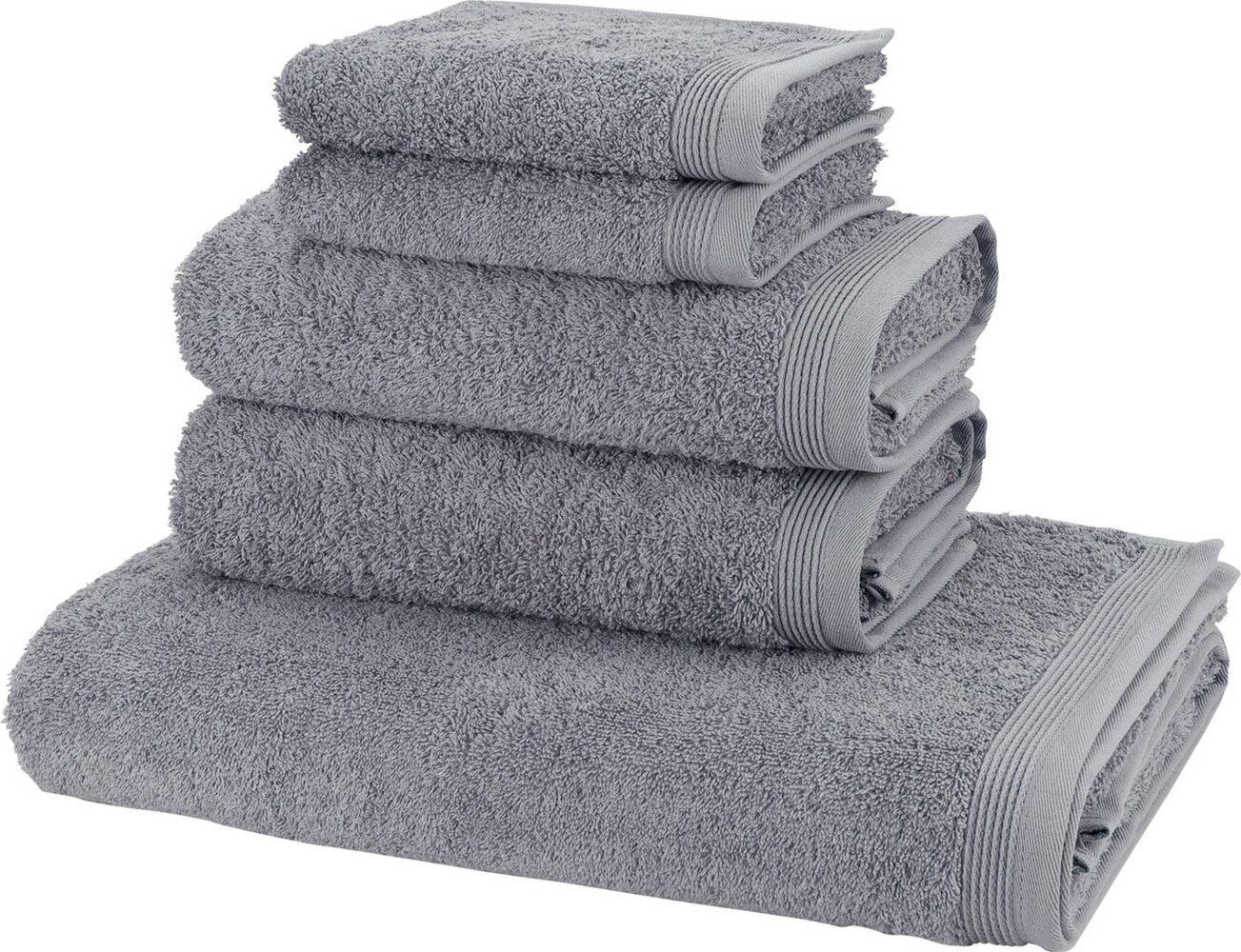 Möve Handtuch Set Basic, Walkfrottier (Set, 5-St), 5tlg.-Set: 2xGäste- 2xHand- und 1xBadetuch in Walkfrottier Qualität Bild 1