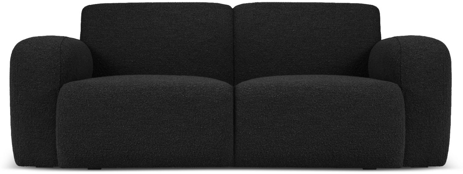 Micadoni Boucle Sofa Molino 2-Sitzer Boucle Schwarz Bild 1