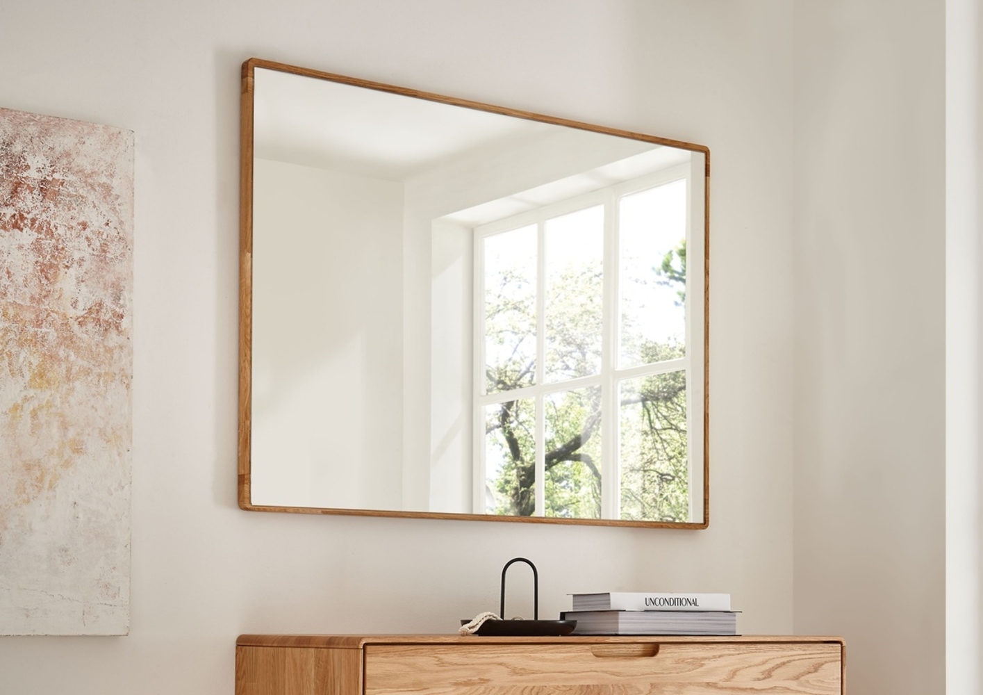 Spiegel 100x80cm "Kent" Wildeiche massiv Bild 1