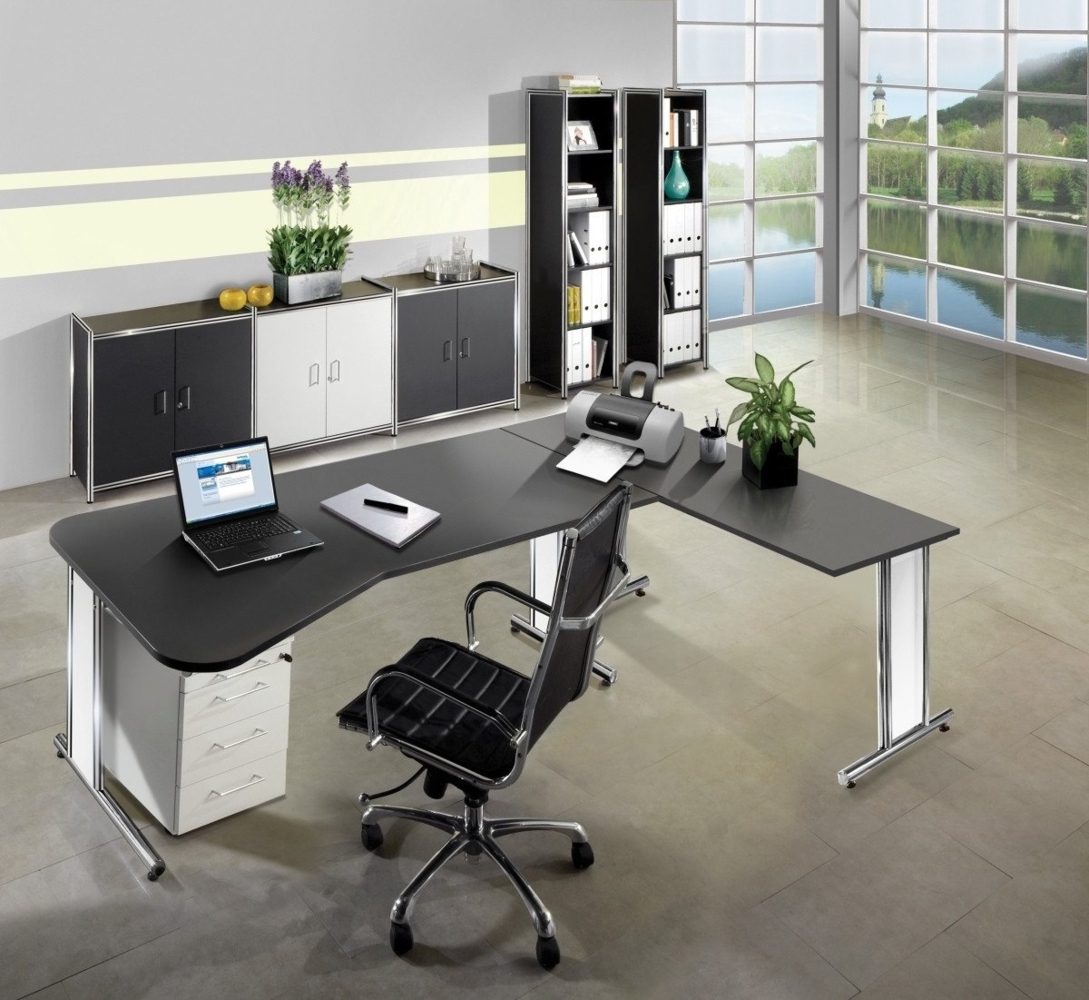 Sideboard mit Vorbautüren Artline, 80x38x78cm, Weiß Bild 1