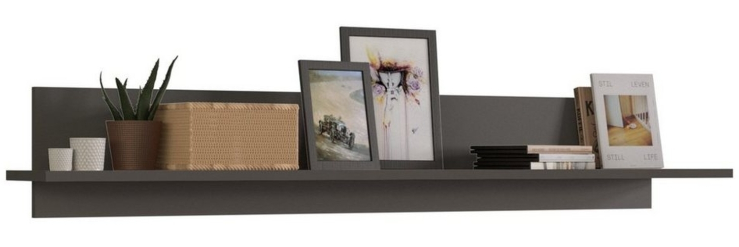 Newroom Wandboard Lianne, Wandboard Grau Eiche Modern Wandregal Bücherregal Wohnzimmer Bild 1