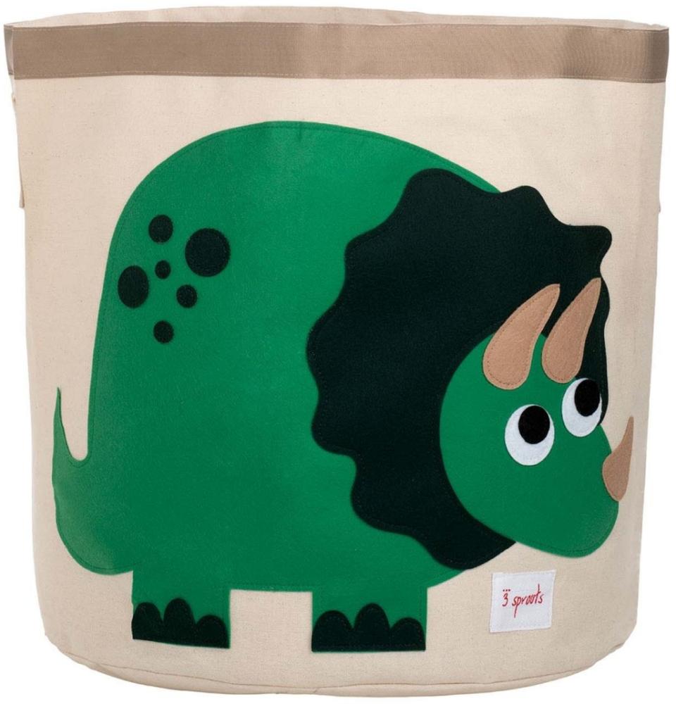 Aufbewahrung im Kinderzimmer | Grosse Spielzeugtasche Dino, 45x43 cm, von 3 sprouts Bild 1