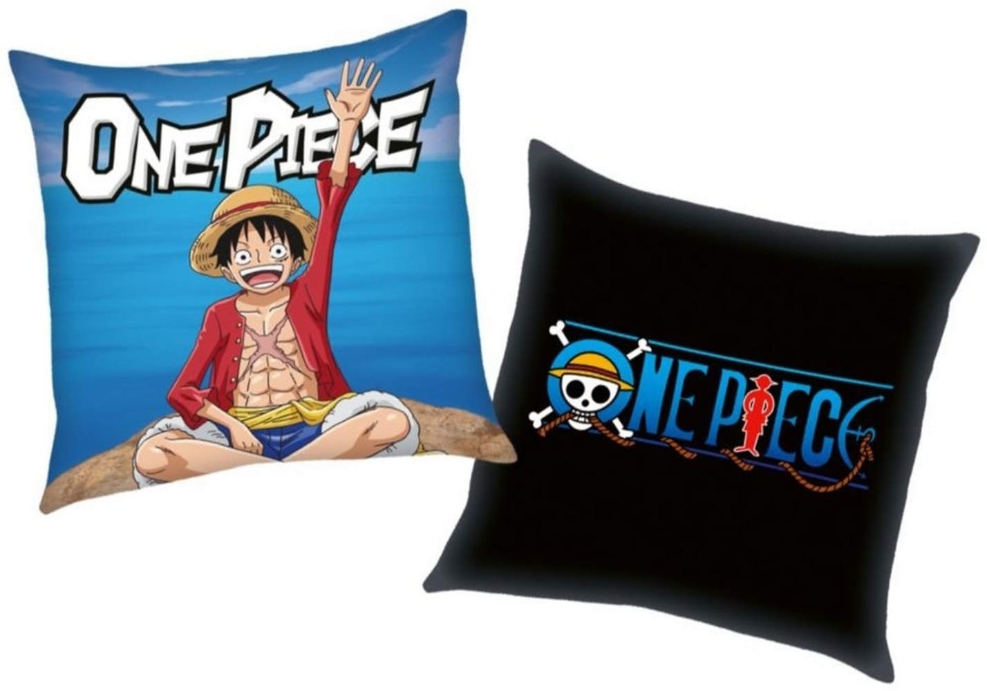 Herding Dekokissen Captain Luffy One Piece 40x40 cm Kinder Deko-Kissen Bild 1