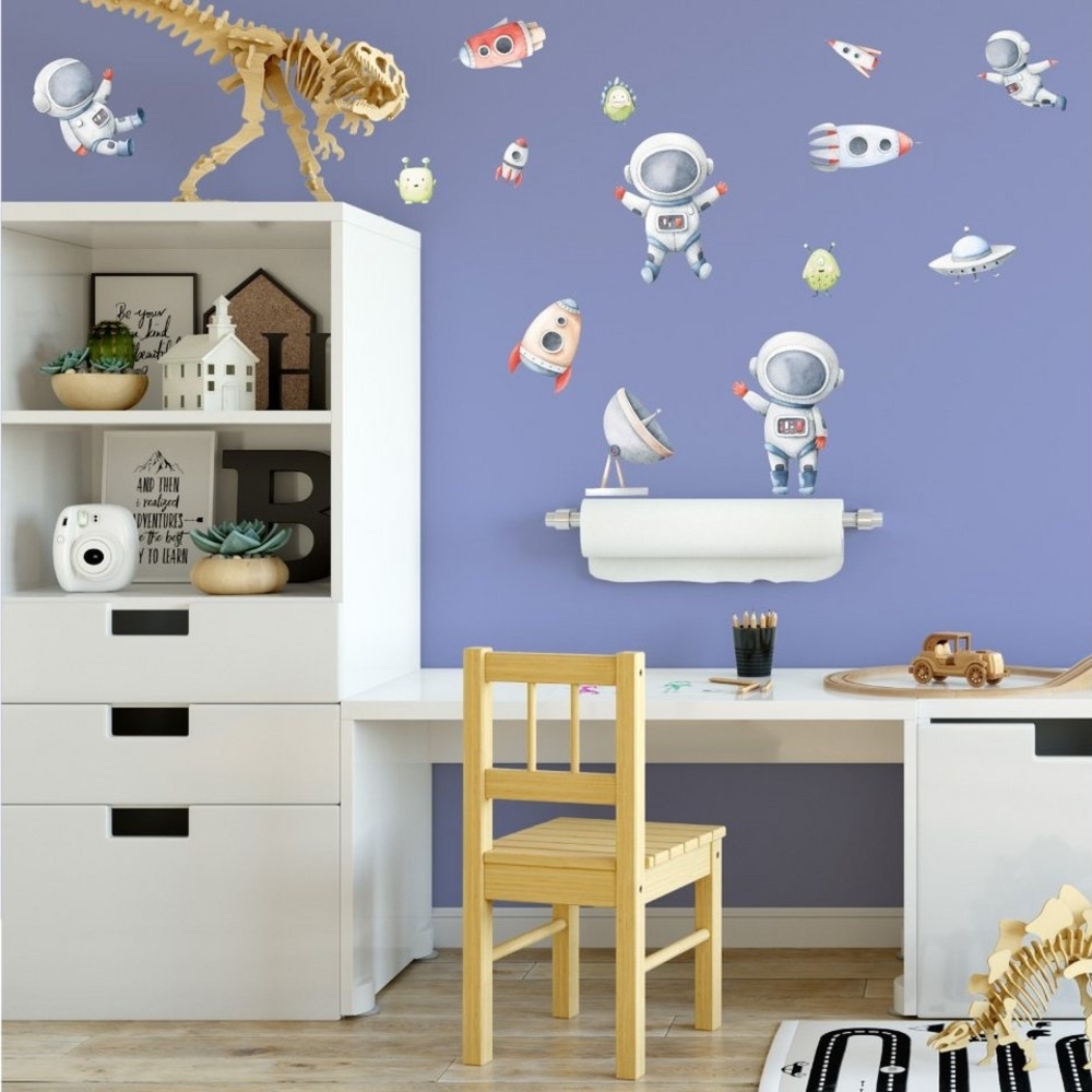 Sunnywall Wandtattoo Astronaut - Wandtattoo Kinderzimmer Baby Wandaufkleber (6 St), konturgeschnitten Bild 1