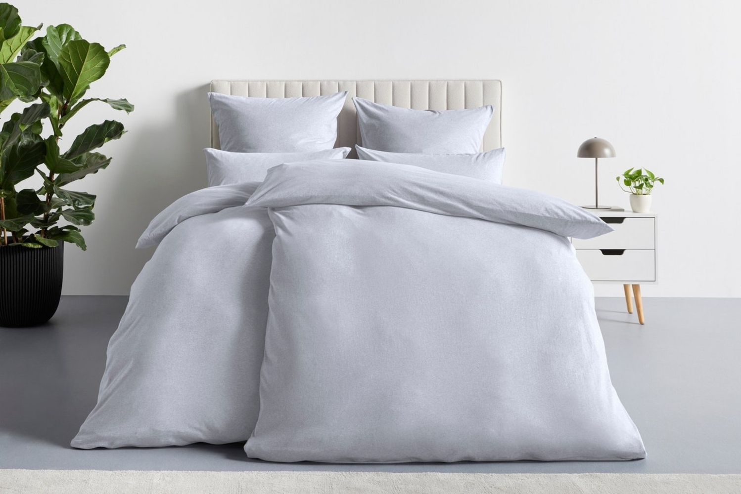 my home Bettwäsche Valje, Jersey, 2 teilig, NEUHEIT: ab Größe 135x200 cm, Jersey Qualität in Melange-Optik Bild 1
