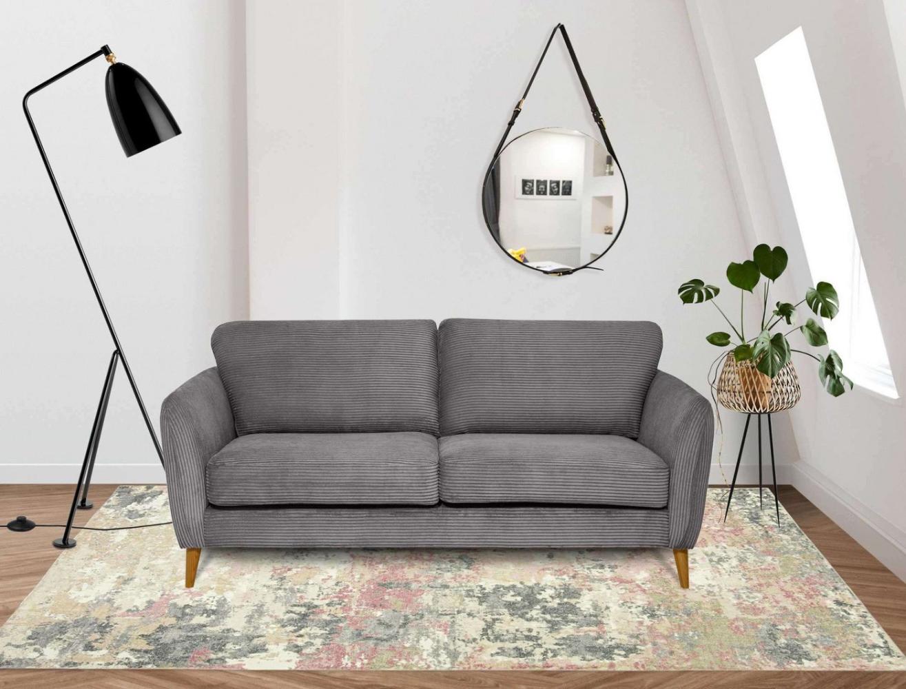 Home affaire 2-Sitzer MARSEILLE Sofa 170 cm, mit Massivholzbeinen aus Eiche, verschiedene Bezüge und Farbvarianten Bild 1