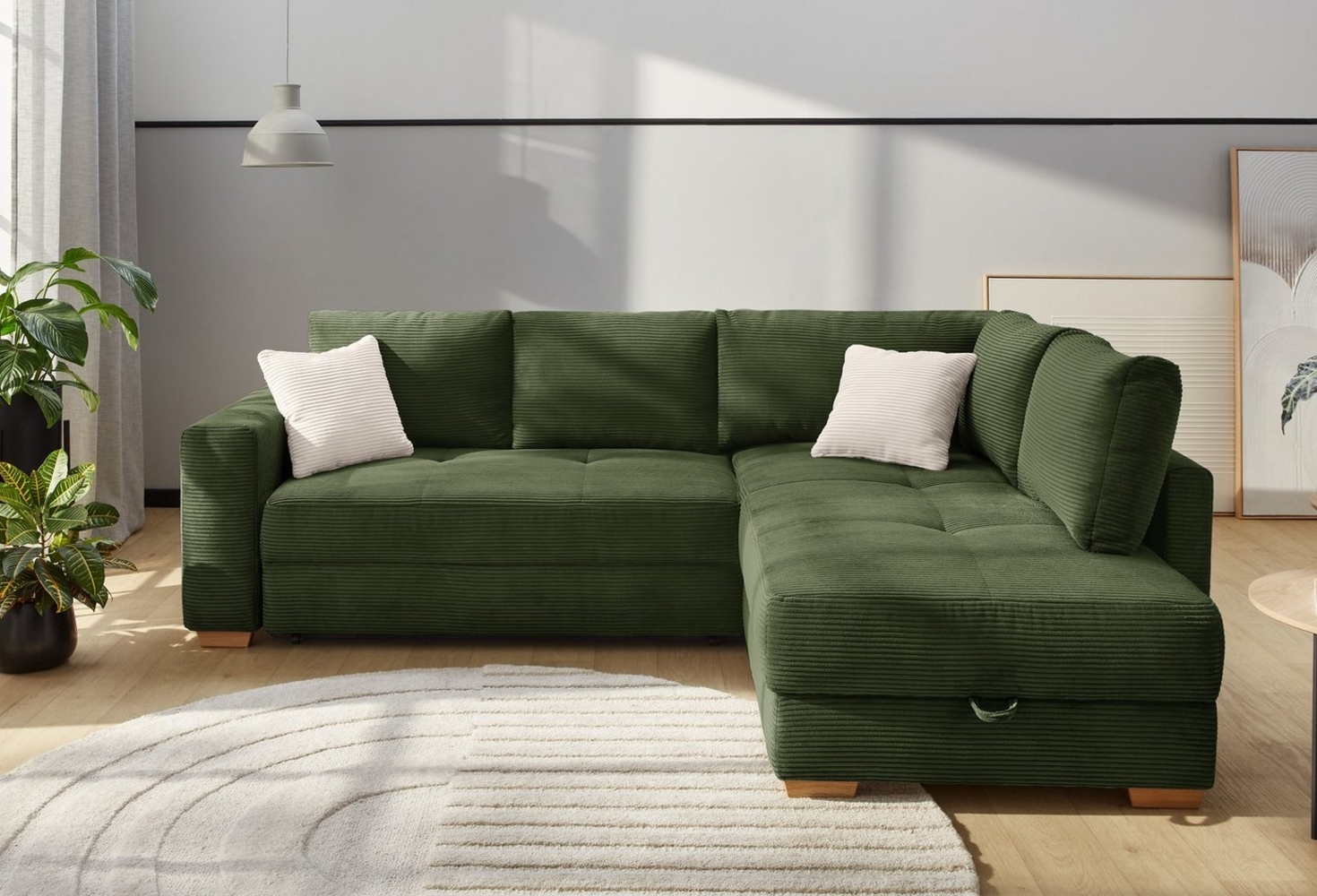 Jockenhöfer Gruppe Ecksofa Sunset, Dauerschlafsofa mit, Tonnentaschen-Federkern, 5cm Kaltschaumtopper, flexible montierbar Bild 1