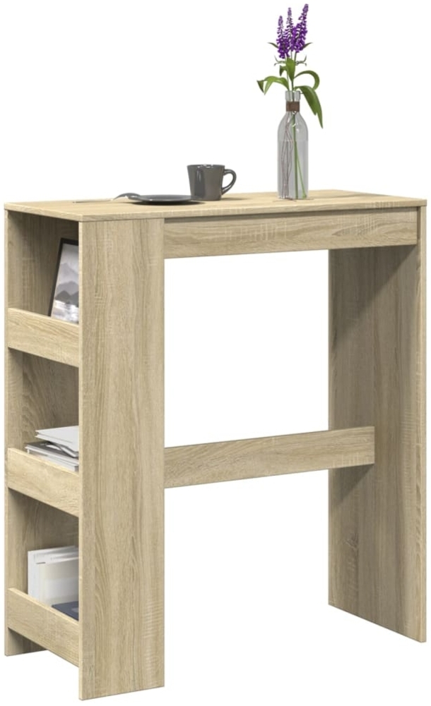 vidaXL Bartisch mit Regal Sonoma-Eiche 90x40x103,5 cm Holzwerkstoff 854375 Bild 1