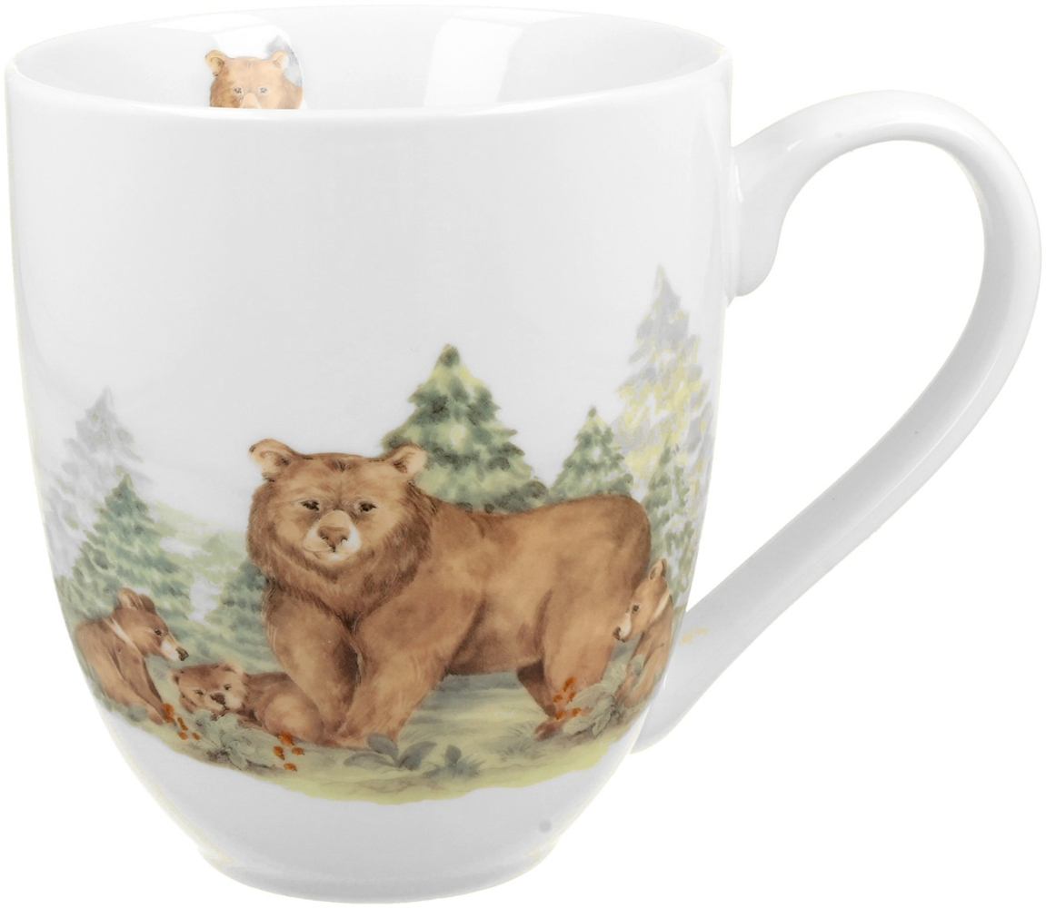 DUO WORLD OF ANIMALS XXL Becher 1000 ml BEARS New Bone China Porzellan Bild 1