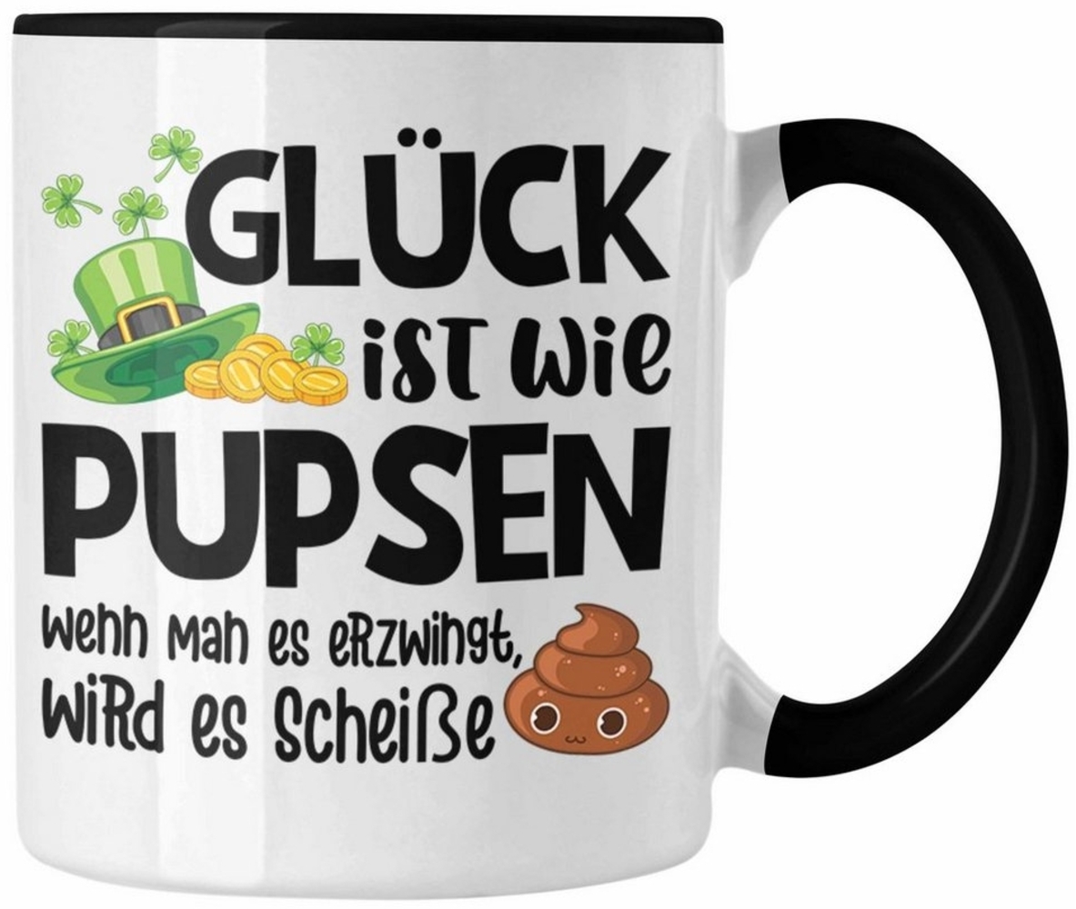 Trendation Tasse Trendation - Glück Ist Wie Pupsen Tassen Tasse Becher Kaffeetasse Lust Bild 1