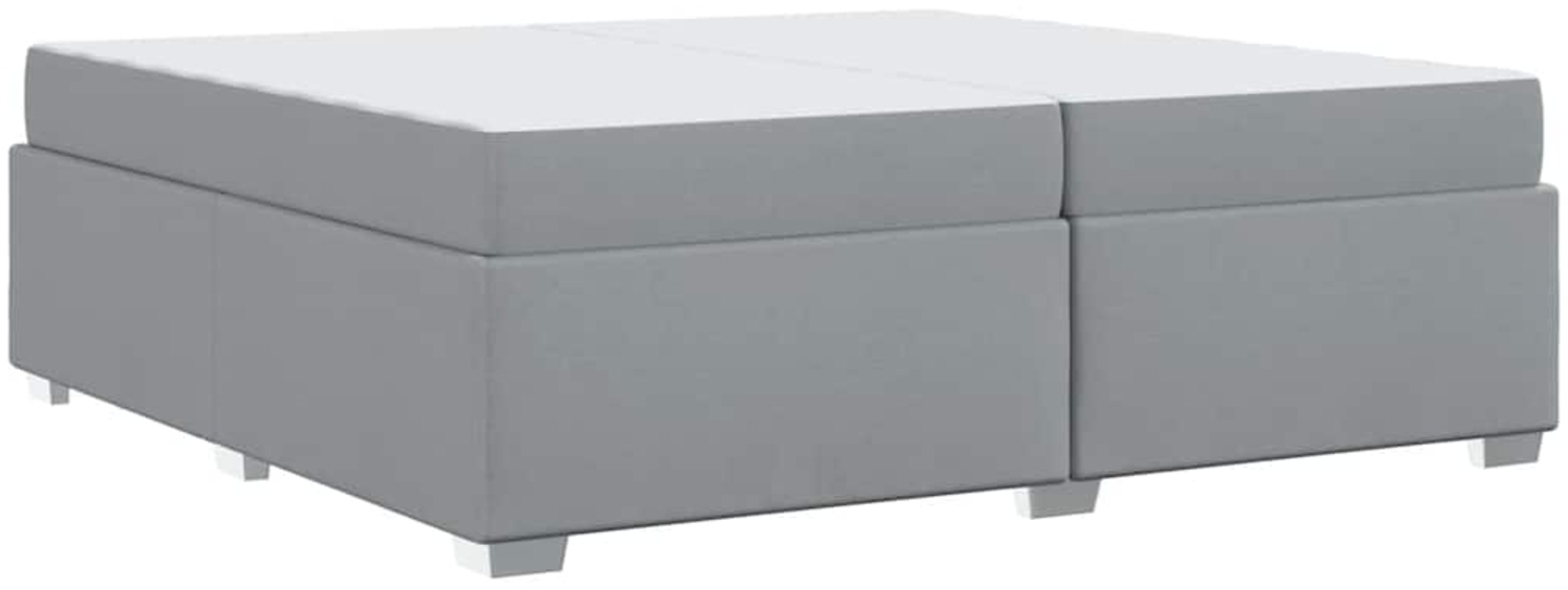 vidaXL Bettrahmen mit Matratze Hellgrau 200 x 200 cm Stoff 3399208 Bild 1