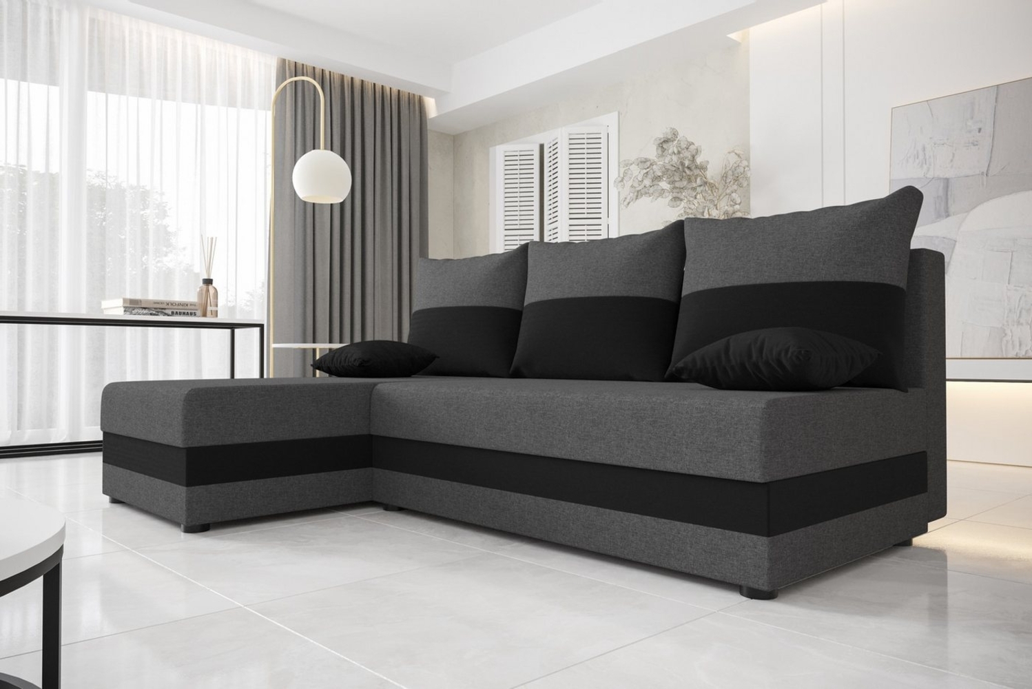 ALTDECOR Ecksofa HEWLI, Couch mit Schlaffunktion, Wohnzimmer - Wohnlandschaft Bild 1