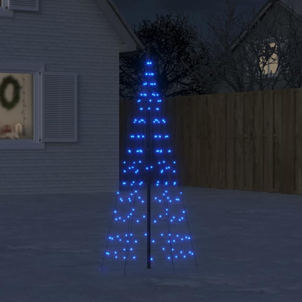 vidaXL LED-Weihnachtsbaum für Fahnenmast 200 LEDs Blau 180 cm Bild 1