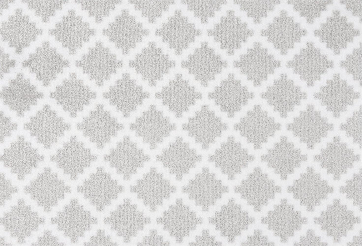 Kurzflor Fußmatte Elegance Grau Weiß - 50x70x0,7cm Bild 1