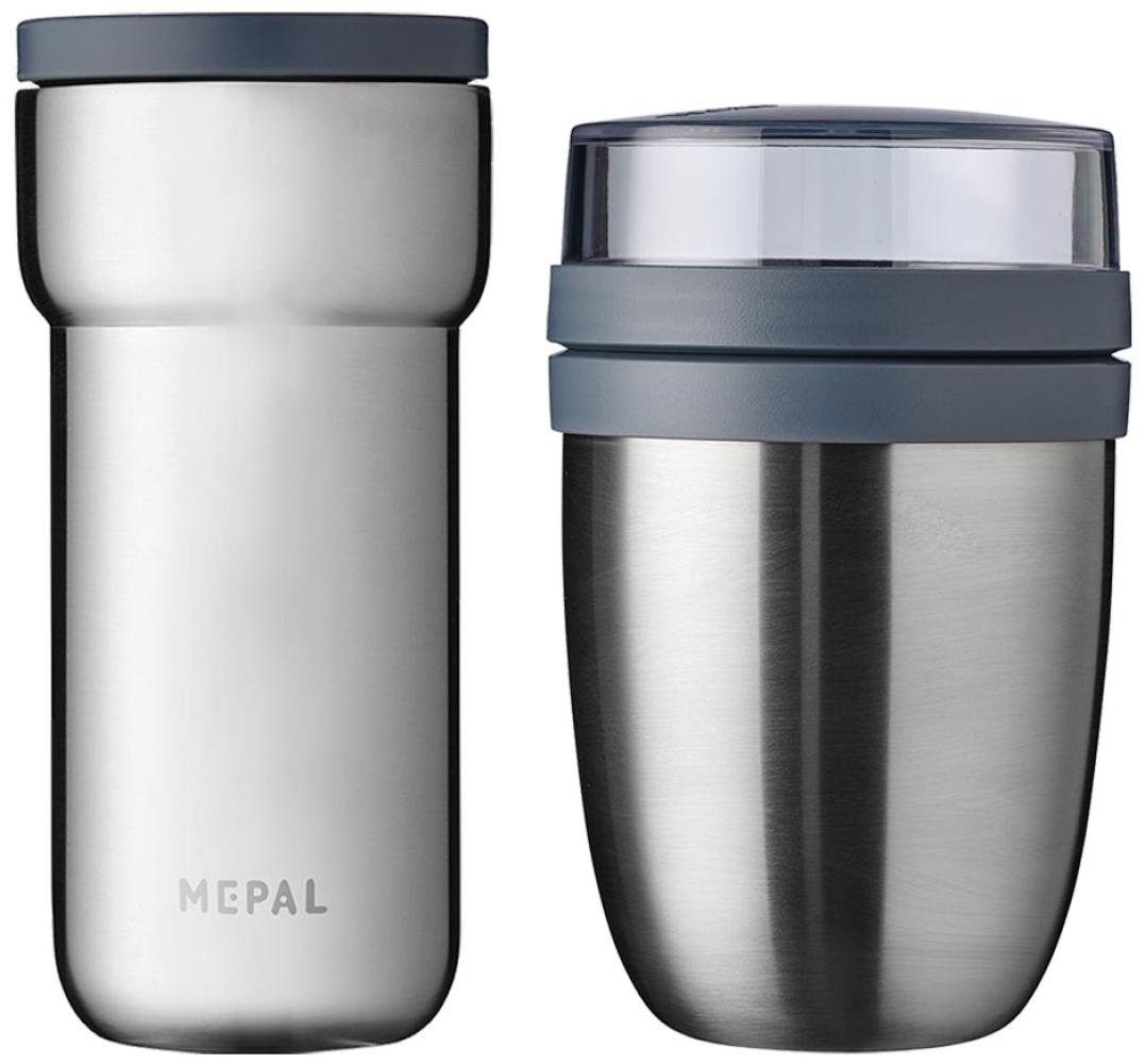 Mepal ELLIPSE Thermo-Lunchset Lunchpot & Becher Silber - A Bild 1