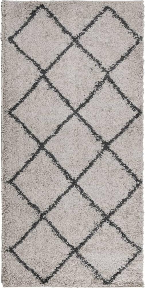 vidaXL Shaggy-Teppich PAMPLONA Hochflor Beige & Anthrazit 100x200 cm 375386 Bild 1