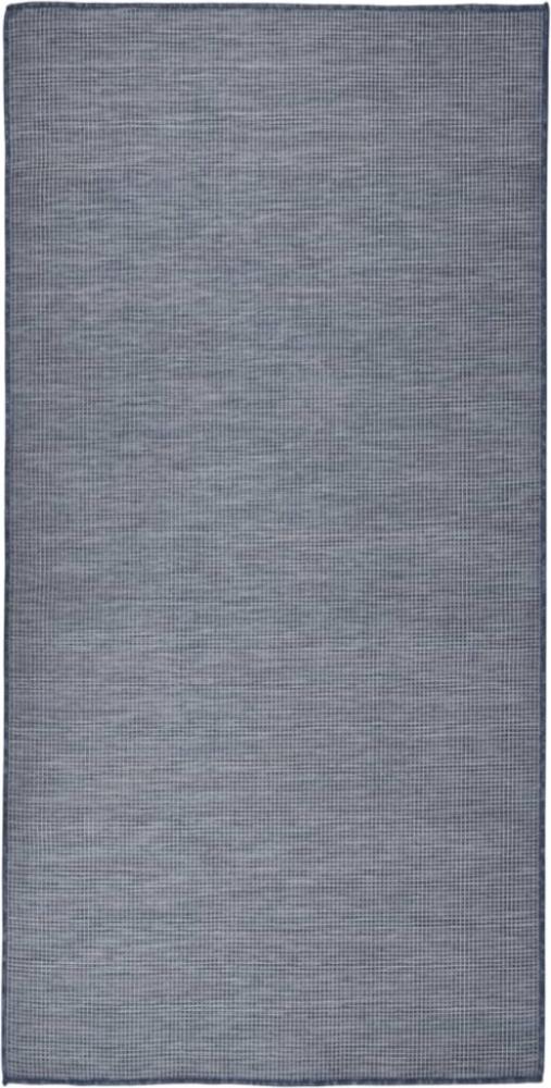 vidaXL Outdoor-Teppich Flachgewebe 100x200 cm Blau 340794 Bild 1