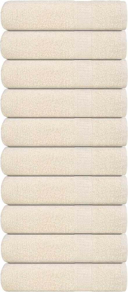 vidaXL Badetücher 10 Stk. Creme 100x150 cm 360 g/m² 100% Baumwolle 137006 Bild 1