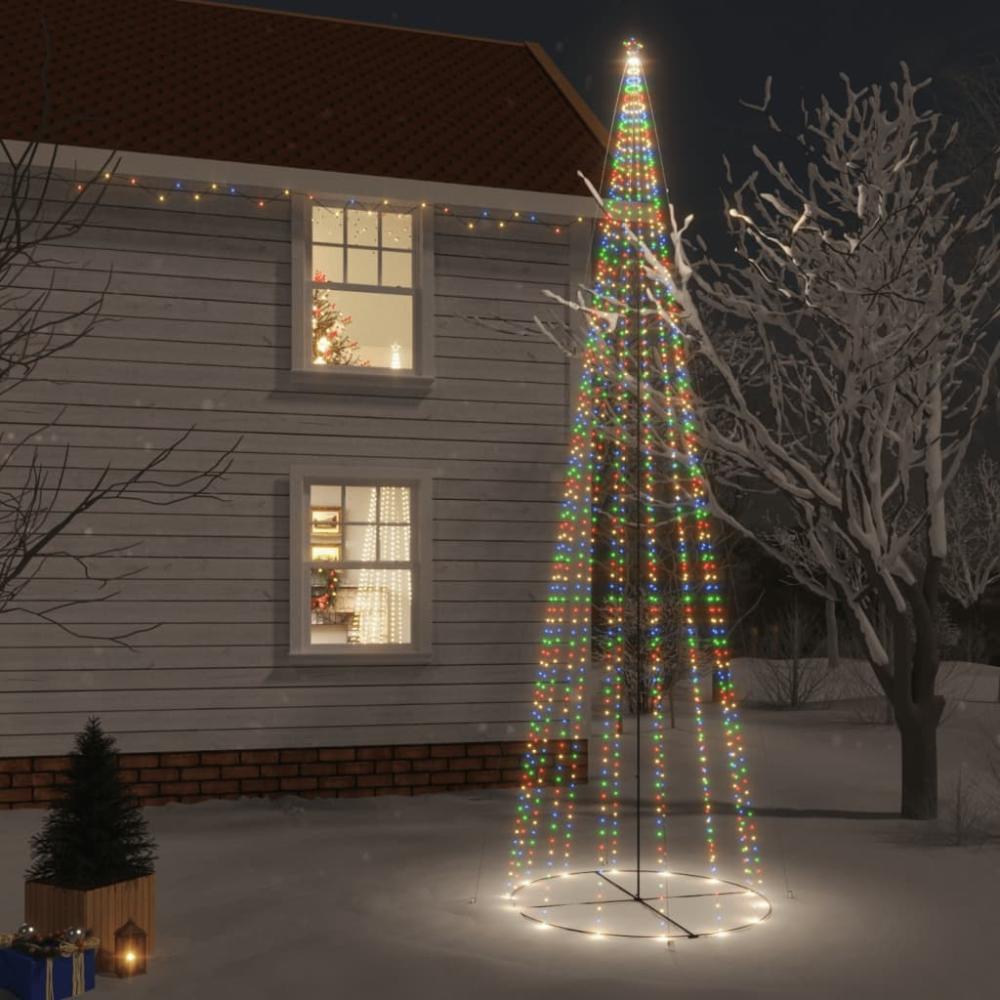 vidaXL Weihnachtsbaum Kegelform Mehrfarbig 1134 LEDs 230x800 cm 343501 Bild 1