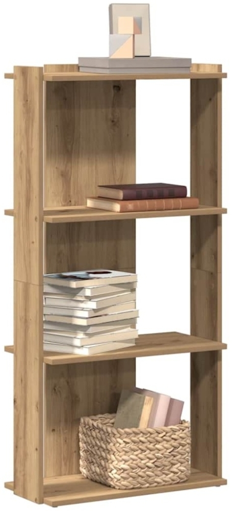 vidaXL Bücherregal 3 Böden Artisan-Eiche 60x30x120 cm Holzwerkstoff Bild 1