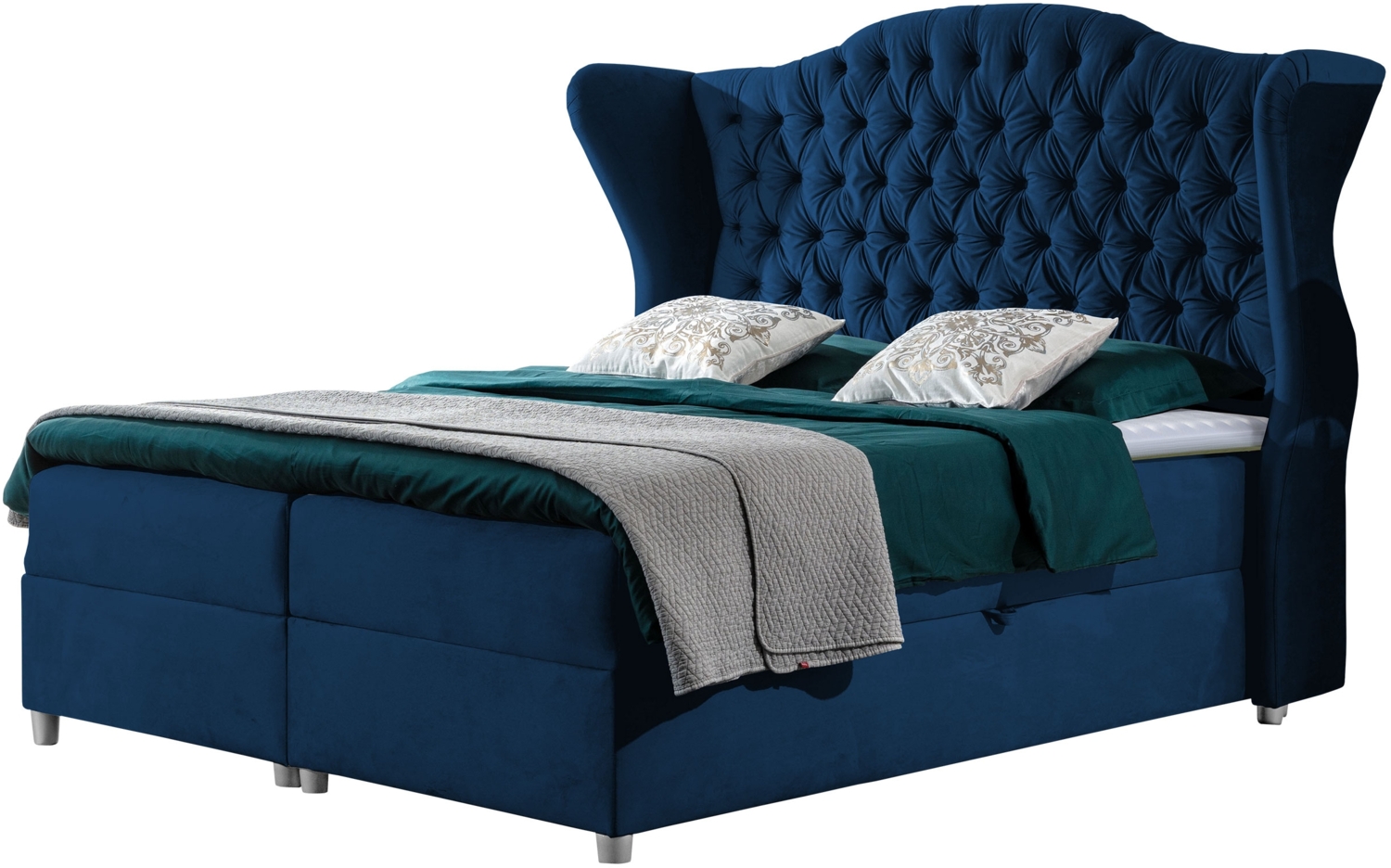 Boxspringbett Caltha, Blau Bild 1