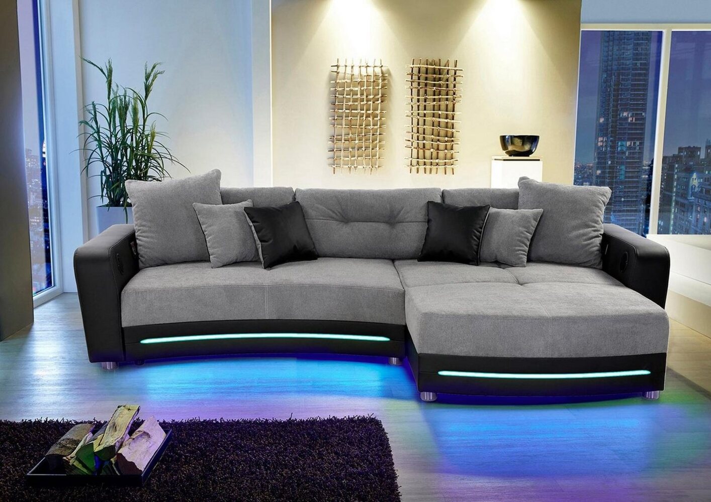 Jockenhöfer Gruppe Ecksofa Laredo L-Form, inklusive RGB-LED-Beleuchtung und Bluetooth-Soundsystem Bild 1