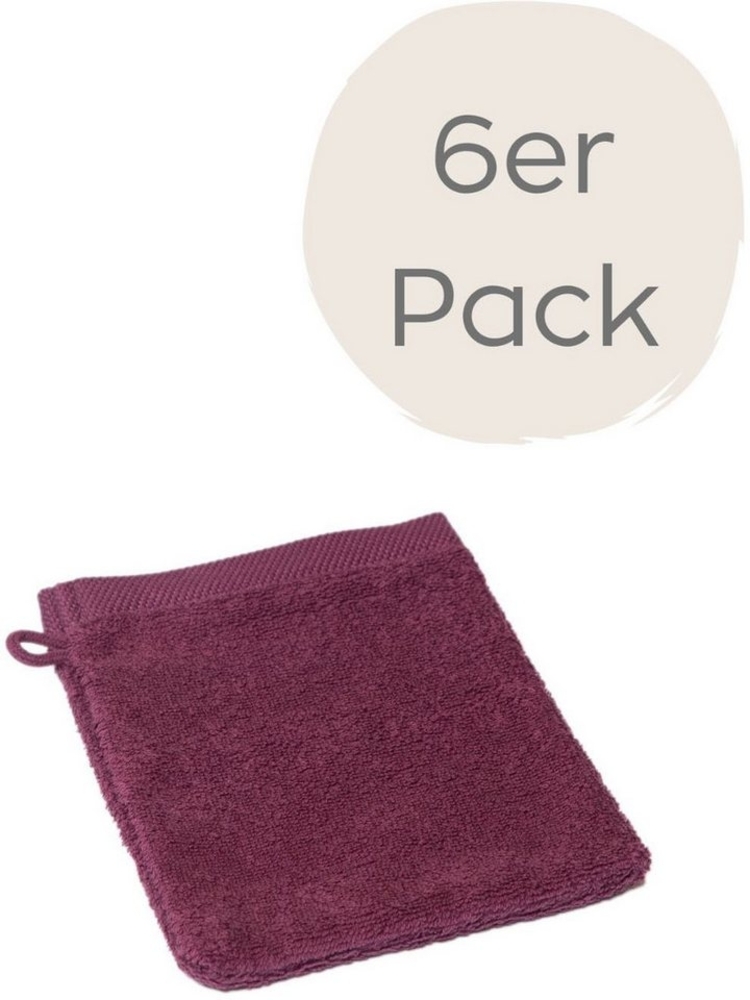 Wewo fashion Waschhandschuh 9517W, (Packung, 6-St), saugstark Bild 1