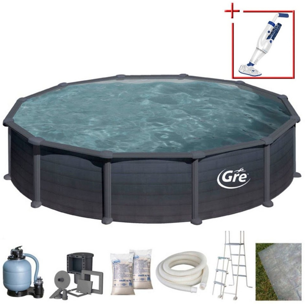 Granada Stahlwandpool Rund Ø550 x 132 cm Bild 1