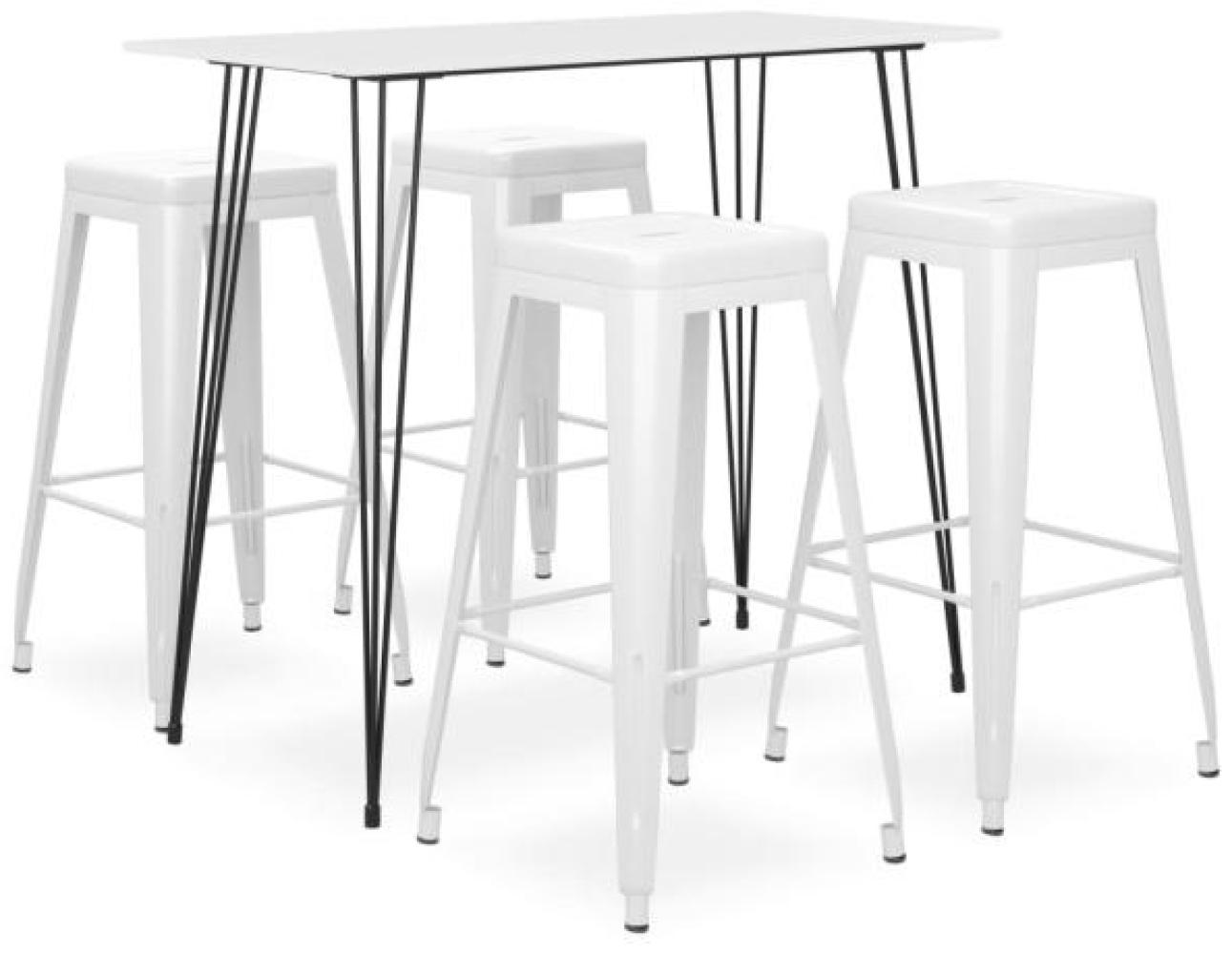 vidaXL 5-tlg. Bar-Set Weiß [3057402] Bild 1