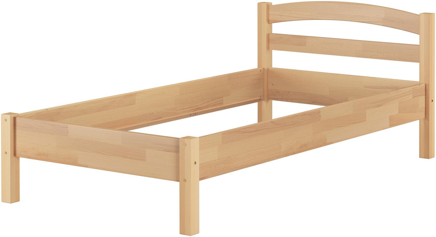 Massivholzbett Holzbett Buche natur 90x200 Einzelbett Bettgestell ohne Zubehör 60.73-09 oR Bild 1